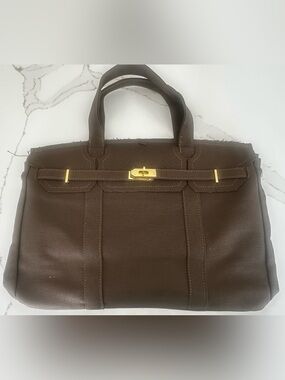 Boatkin Canvas Tote Bag in Chocolate Brown